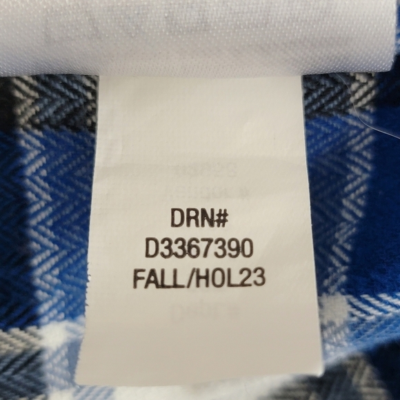 Eddie Bauer Blue/White Plaid Print Flex Brushed Flannel Button Down Shirt Sz XL - Picture 9 of 10